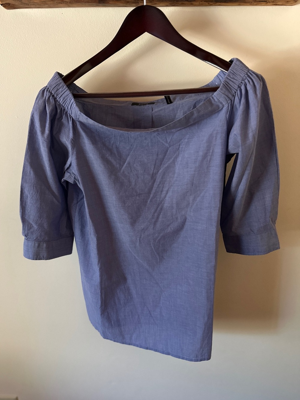 Theory Women's Off-Shoulder Blue Top